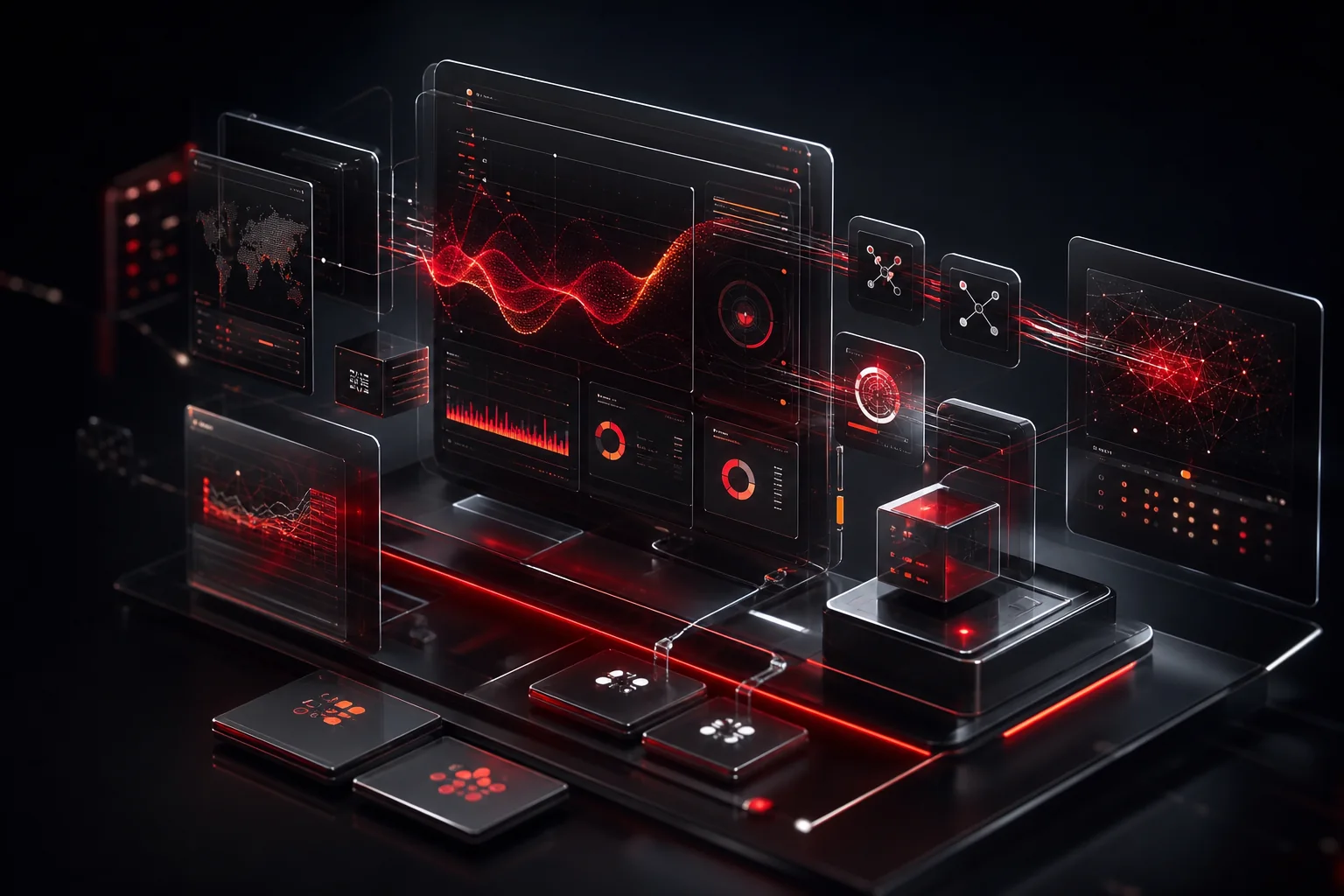 Abstract business application, dashboard and data workflow interfaces